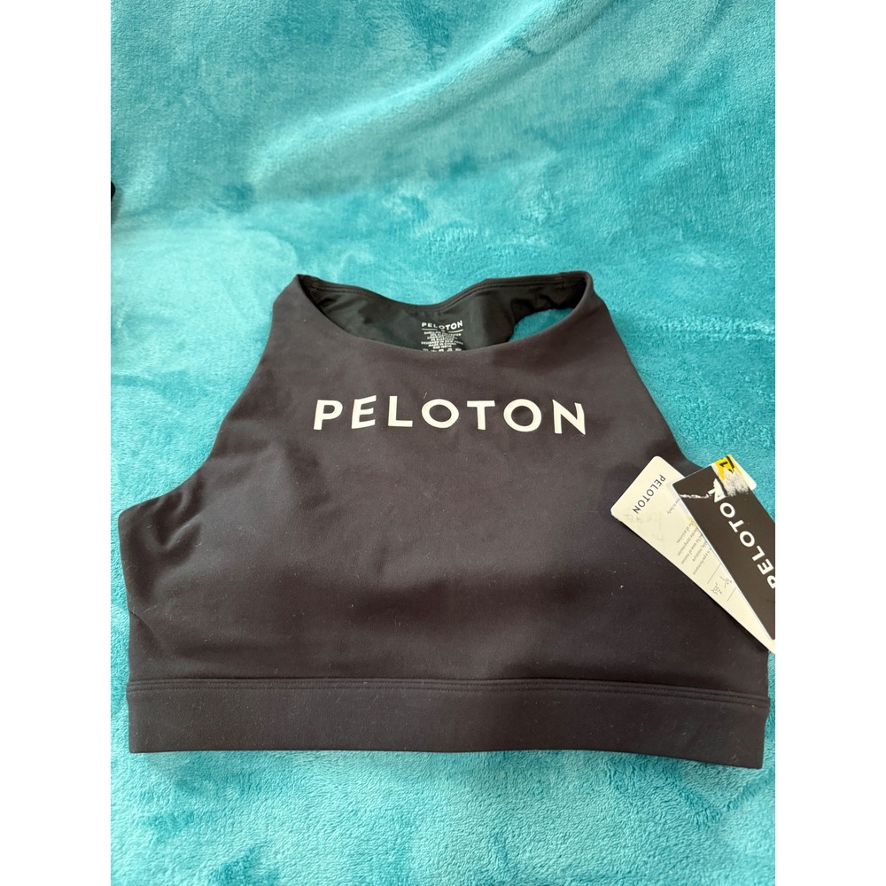 Peloton Cadent High‎ Neck Racerback Bra Black Medium NWT WR00822-1-M Mens
